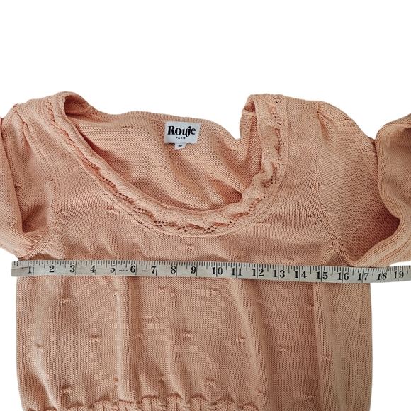 Rouje Lila Knit Sweater Pink Salmon Color Size 38 US 6 - Picture 6 of 8